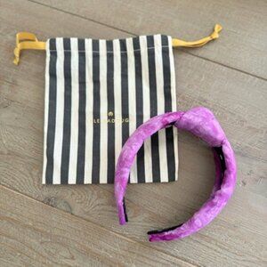 LELE SADOUGHI Velvet Knotted Headband In Byzantium